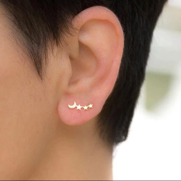 NEW!💙💎💛GOLDEN⭐️STARS🌙MOON💛💎💙AWESOME! PRETTY - Picture 2 of 8